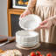 MALACASA Round Stoneware 6 Piece Ramekin / Soufflé Dish Bakeware Set