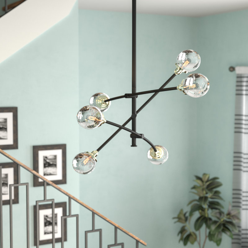 Eudora Dimmable Sputnik Chandelier, Earth Black
