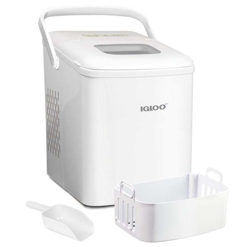 Igloo 26 Lb. Daily Production Bullet Ice Portable Ice Maker, White