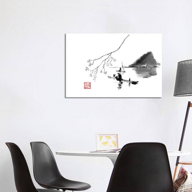 Lake by Péchane - Painting on Canvas, Wrapped Canvas, 101.6 cm H x 66.04 cm W x 1.91 cm D
