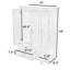 Armoire 3 portes avec 2 tiroirs et 2 tringles de suspension