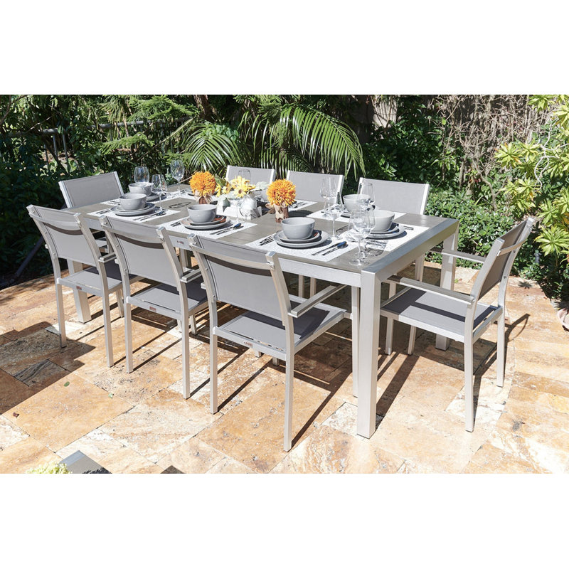 8 - Person Patio Dining Set with Rectangular Table