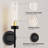 Wall Sconce Light Wall Lamp with Clear Glass Shade (Set of 2)-724807742