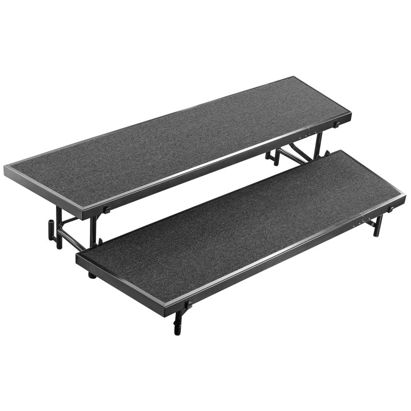 Ensemble de rehausseur de chorale Tapered, H 16 po x l 36 po x P 66 po, Noir