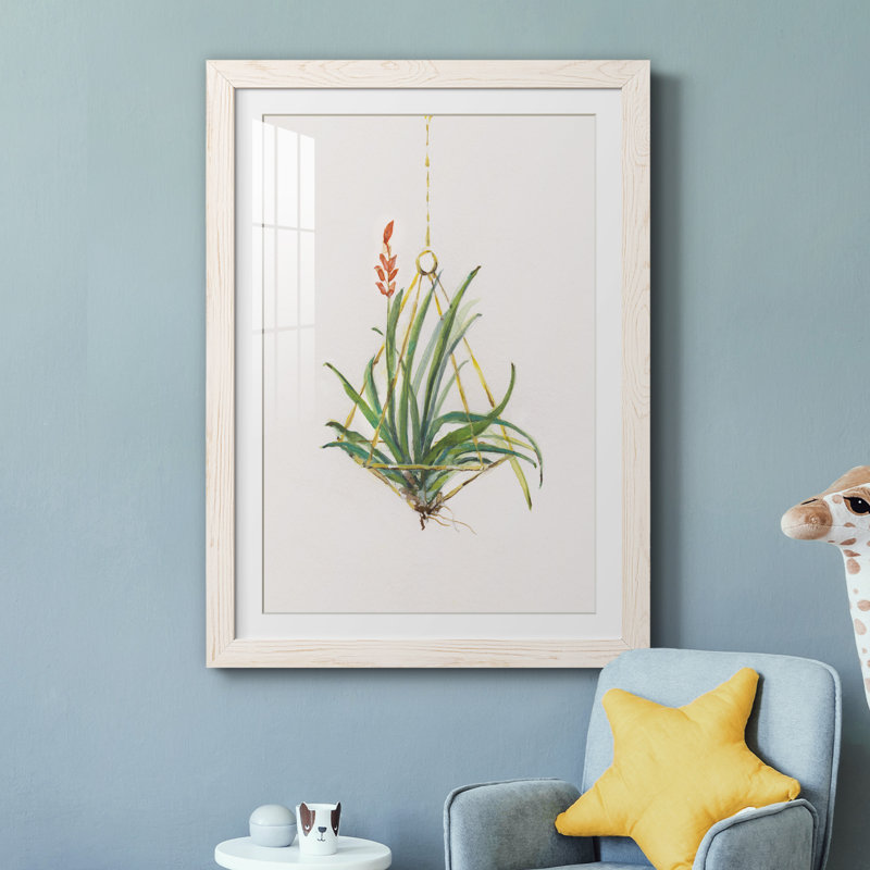 Gardenaire I - Peinture encadrée, Cadre blanc, H 37,5 po x l 27,5 po x P 1,5 po