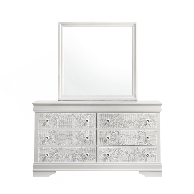 Miroir de style moderne Blaze en bois (seulement miroir)