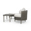 Ensemble de conversation pour patio 3 personnes avec coussin et table basse