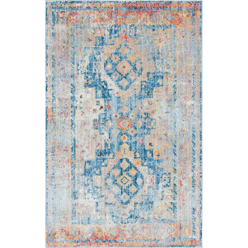 Geometric Indoor Rug, Rectangle 5' x 8'