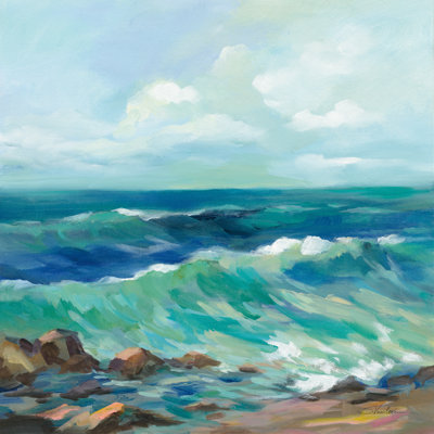 " Rocky Beach " by Silvia Vassileva Painting Print
