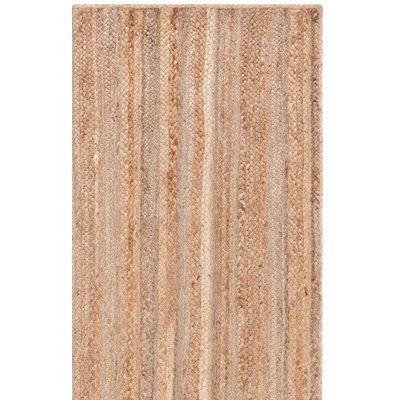 Natural Fiber Hand Woven Jute Solid Color Rug