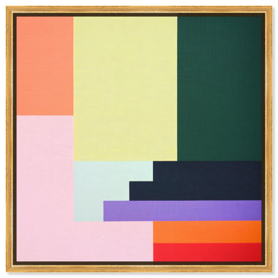Art géométrique moderne sur toile rectiligne Rhapsody II par Art Remedy