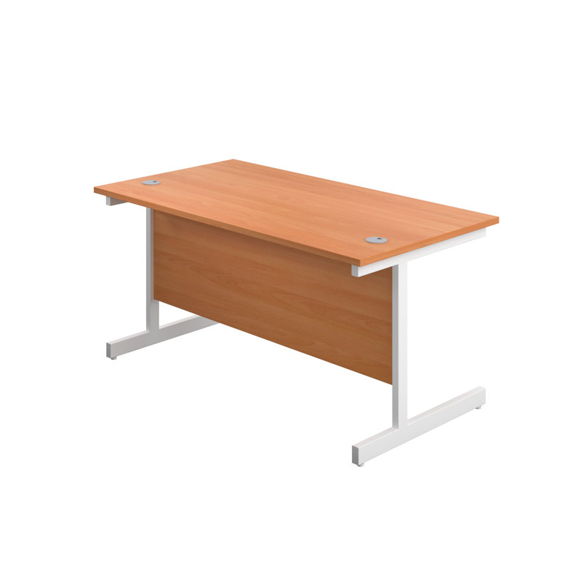 Buariki Metal Base, Beech, White, 73cm H x 180cm W x 80cm D