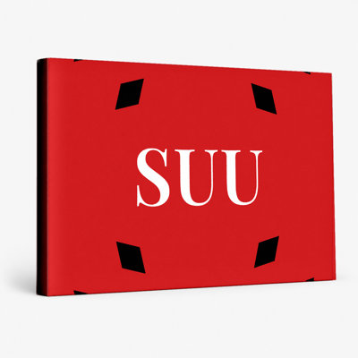 Black, Red & White Luxury Diamond Monogram