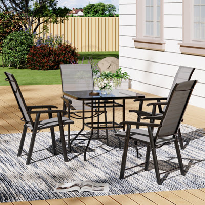 Amilcar 4 - Person Patio Dining Set with Square Table