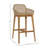 Audra 39" Tall Outdoor Teak Wood Bar Stool, Natural