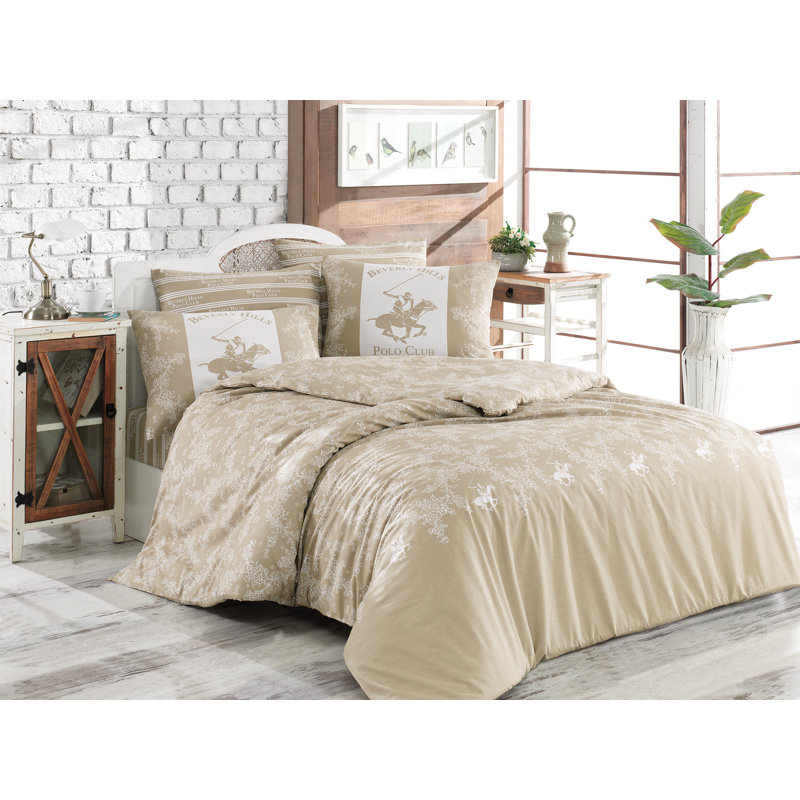 Toile Duvet Cover Set with Pillowcases Included, 220 x 240cm Duvet Cover + 3 Pillowcases
