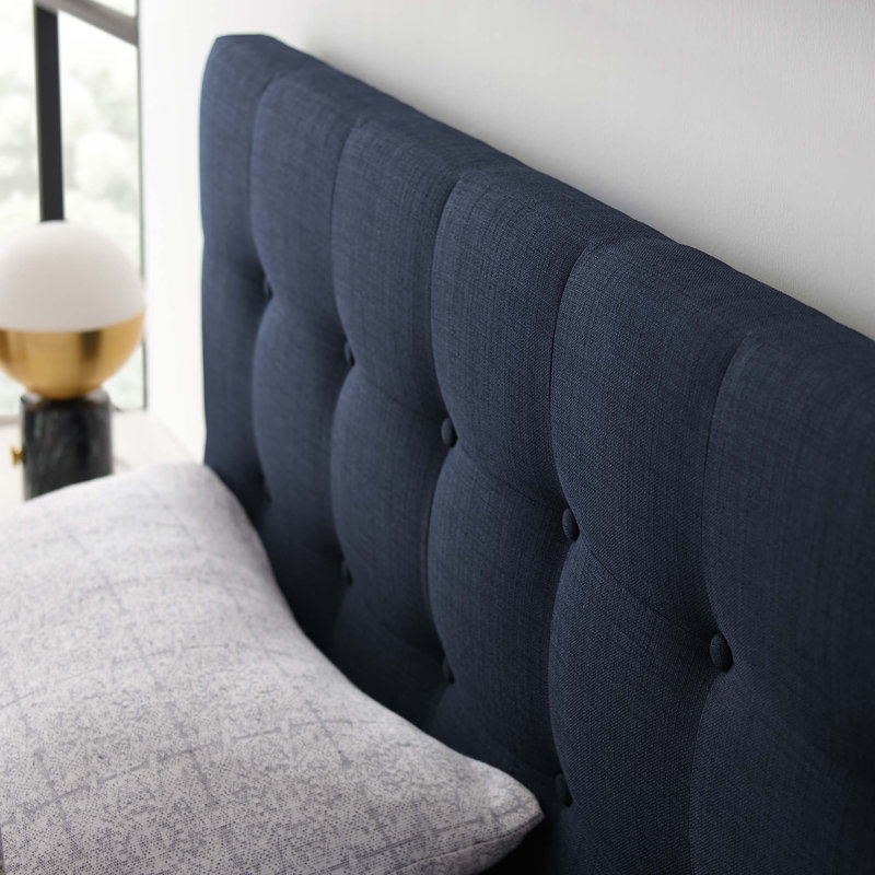 Modway Emily Upholstered Headboard, King, Navy