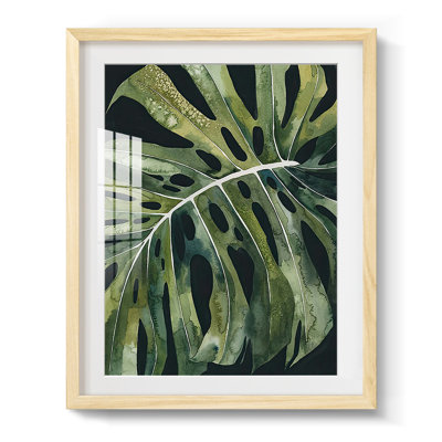 Nocturnal Monstera II - impression encadrée