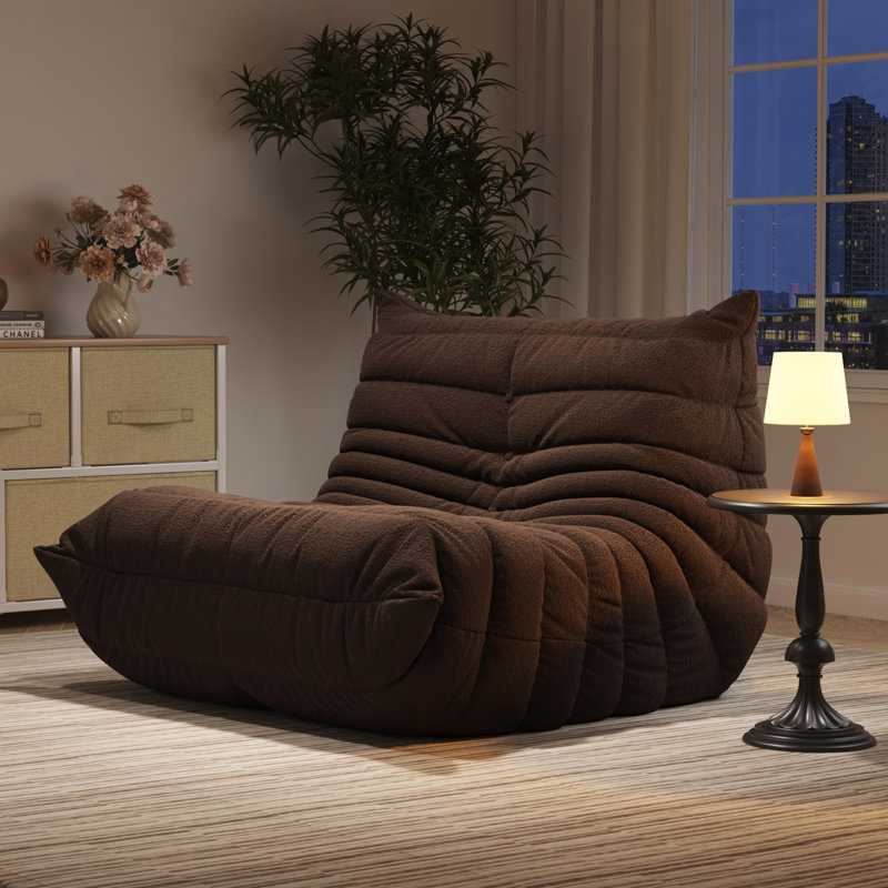 Canapé de fauteuil à billes de 38 po de largeur, sans assemblage, parfait pour la chambre à coucher, le bureau ou le salon