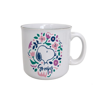 Peanuts - Snoopy-Floral 20oz. Camper Mug