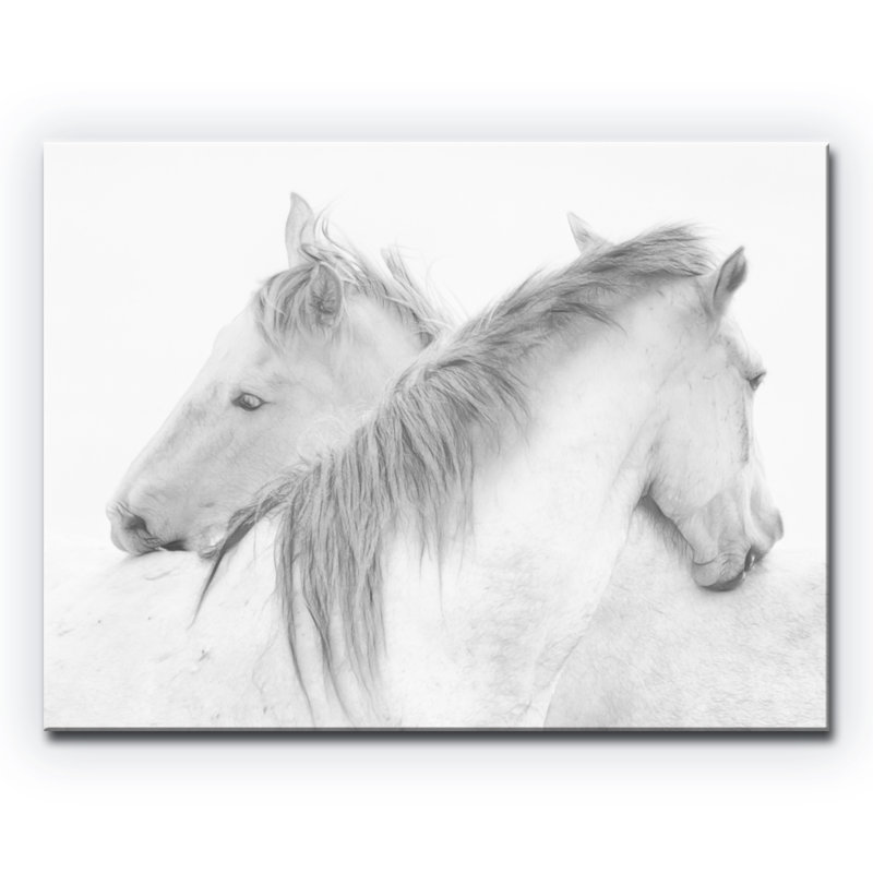 " Horses " by Marie Anne Stas, 20" H x 30" W, Wrapped Canvas, No Frame
