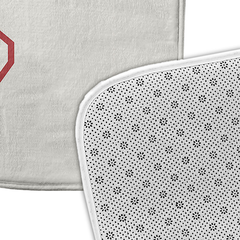 Tapis de bain Happy Hippy, L 17 po x L 24 po, Rouge