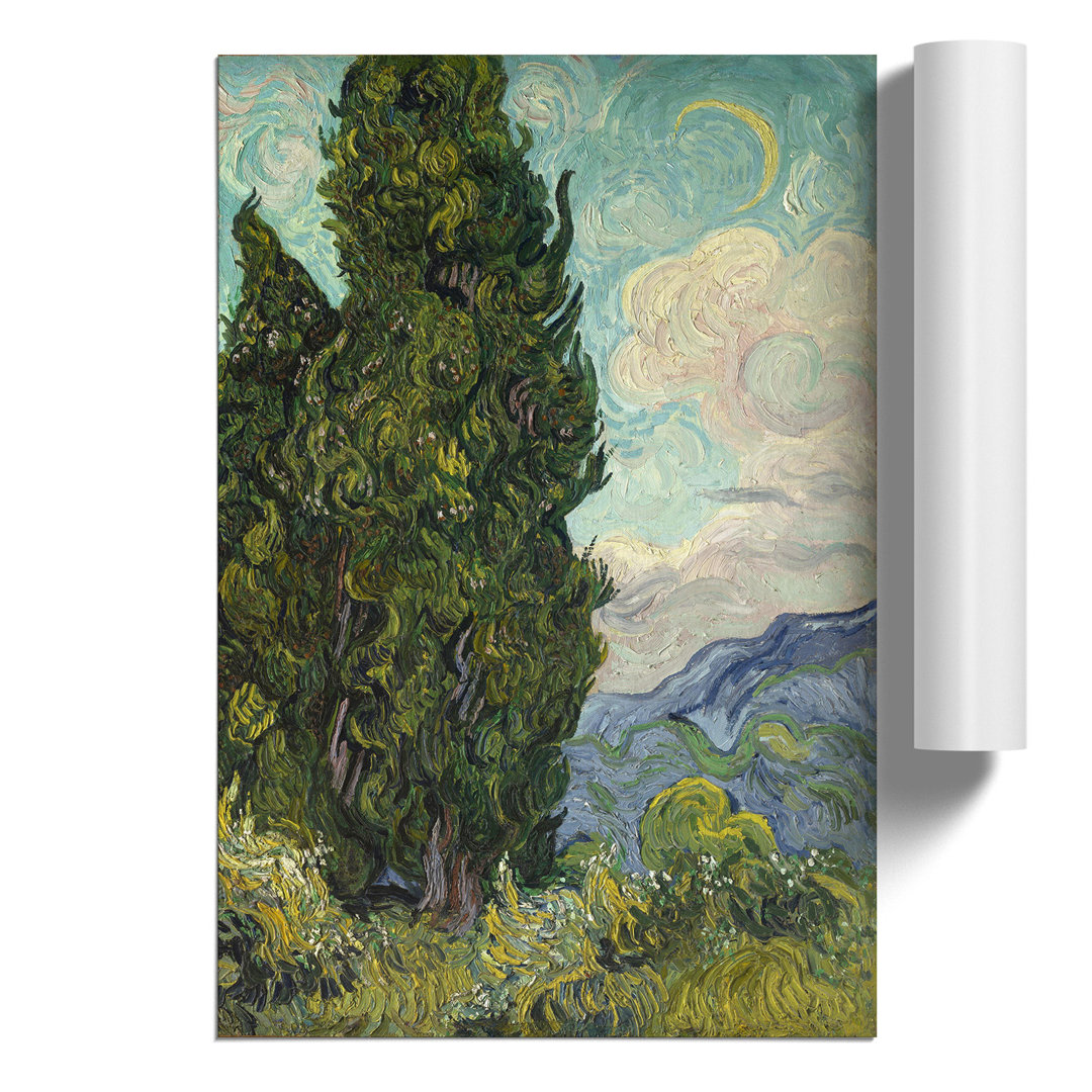 Cypresses by Vincent van Gogh - Frameless Print