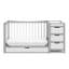 Lit de bébé convertible et table à langer 4-en-1 Remi de Graco-15526231-111567671