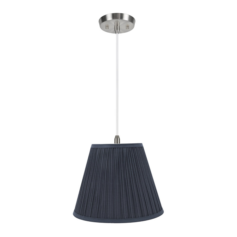 Luminaire suspendu 1 lumière à cône simple Cranon, Bleu foncé