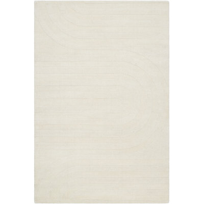 Kell Hand-Woven Cream Wool Rug