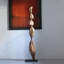 Burlywood + objet décoratif en bois massif noir-131456337