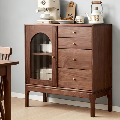 Commode d'appoint multifonctionnelle en bois massif