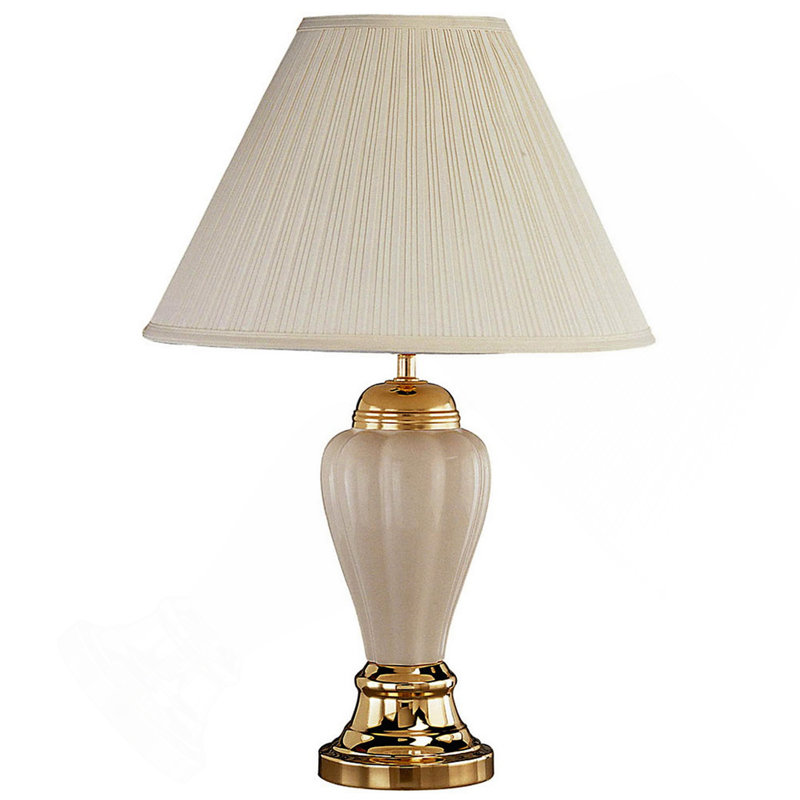 Lampe de table 1pc, Doré / ivoire, Ivoire ivoire