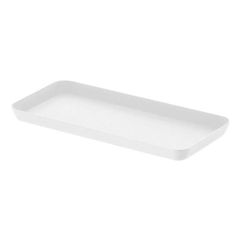 Tower Yamazaki Home Space Saving Vanity Tray, Rectangle, Steel, Flat, White