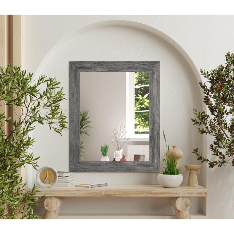 Engineered Wood Flat Wall Mirror, 33" x 38"