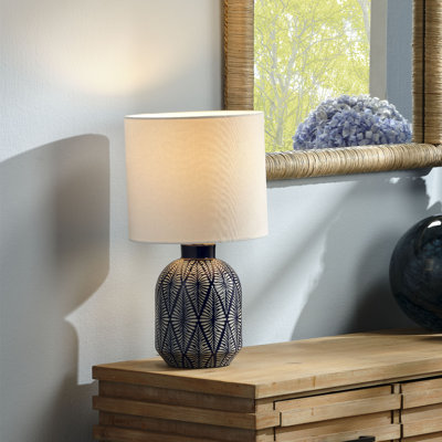 Highland Ceramic Table Lamp with Linen Shade