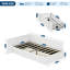 Lit de jour simple rembourré avec 2 tiroirs de rangement - cadre de lit d'angle, tête de lit allongée, garde-corps, assemblage facile - idéal pour la chambre à coucher, le salon, la chambre d'amis - crème-1062527284