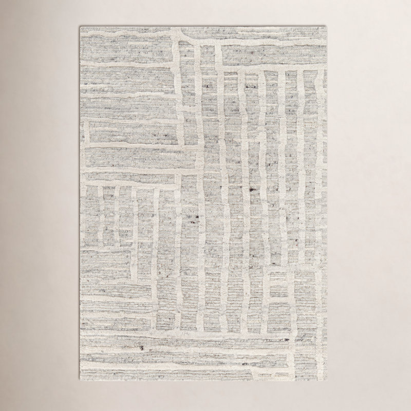 Edwardo Wool Abstract Area Rug, Rectangle 2' x 3'