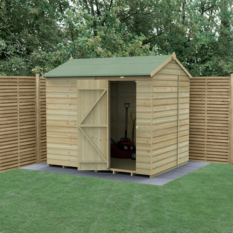 Beckwood 8x6 Pressure Treated Shiplap Reverse Apex Garden Shed