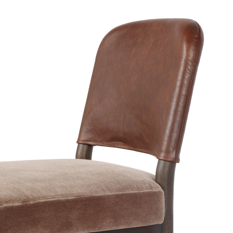 Ryver Dining Chair-Dulane Mahogany, Monte Mushroom