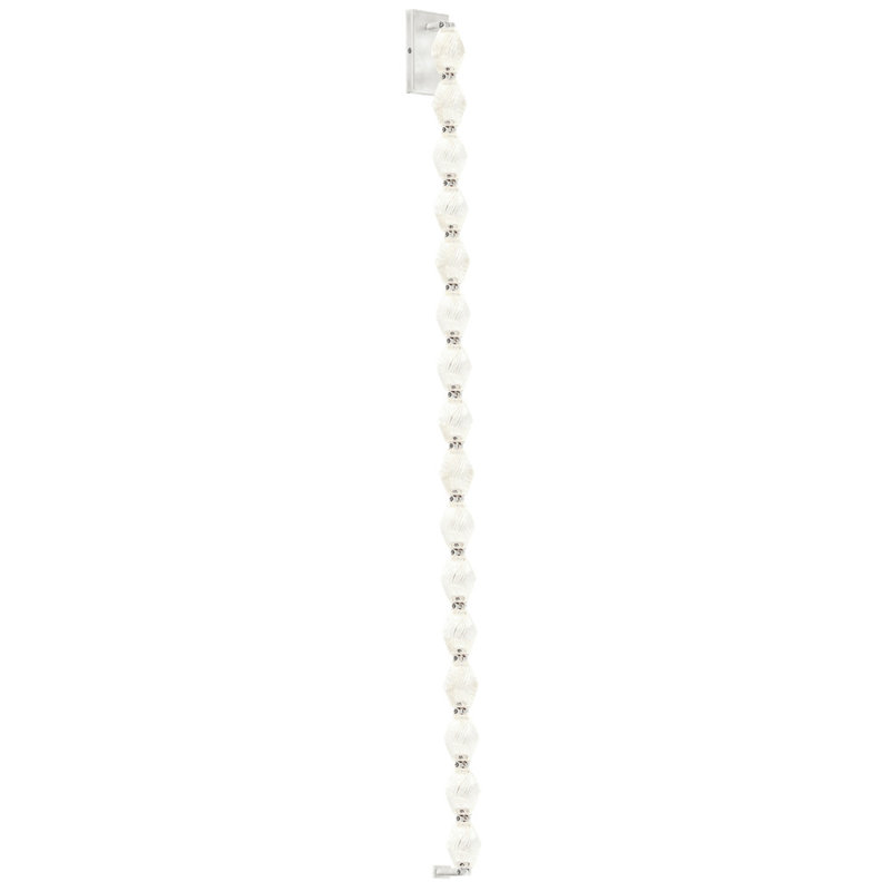 Collier LED Armed Sconce, Polished Nickel, 28"