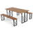 Jazzlynne 4 - Person Acacia Patio Dining Set with Rectangular Table