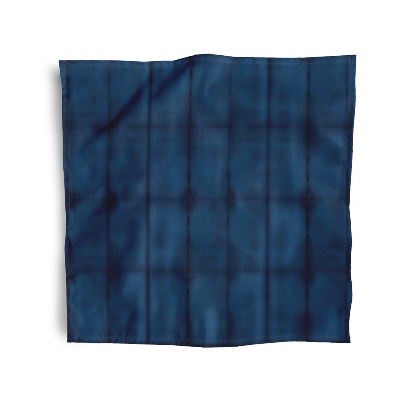 Aymer Polyester Abstract Square Napkin, Navy