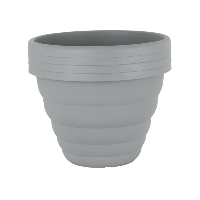 Wham Beehive Round Pot Cement, 28.5 cm H x 40 cm W x 40 cm D, Grey