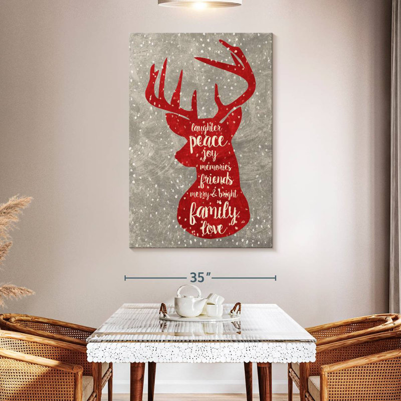 Cerf de Noël rouge Lelend, H 51 po x l 34 po