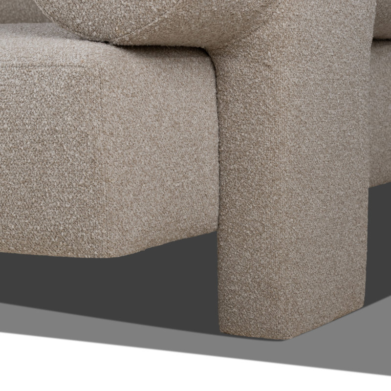 Augustine 81" Sofa In Pewter Boucle Fabric, Gray
