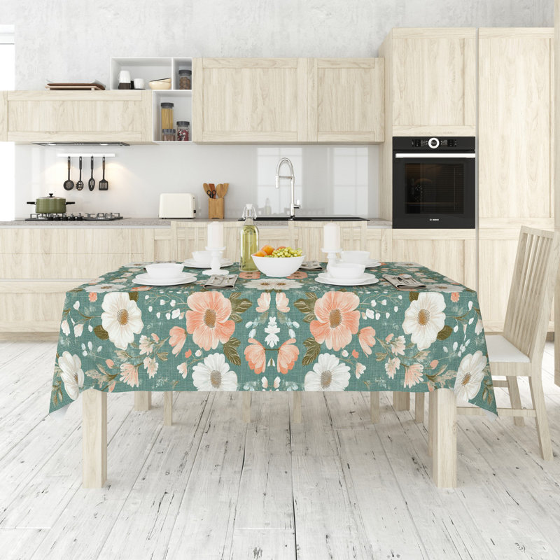Nappe Eloane Premium (55 x 87 pouces), 50% coton / 50% polyester, lavable et repassable à la machine | Durable, sécuritaire pour le sèche-linge, conception élégante pour la salle à manger et les occasions spéciales, polyvalente et facile d'entreti