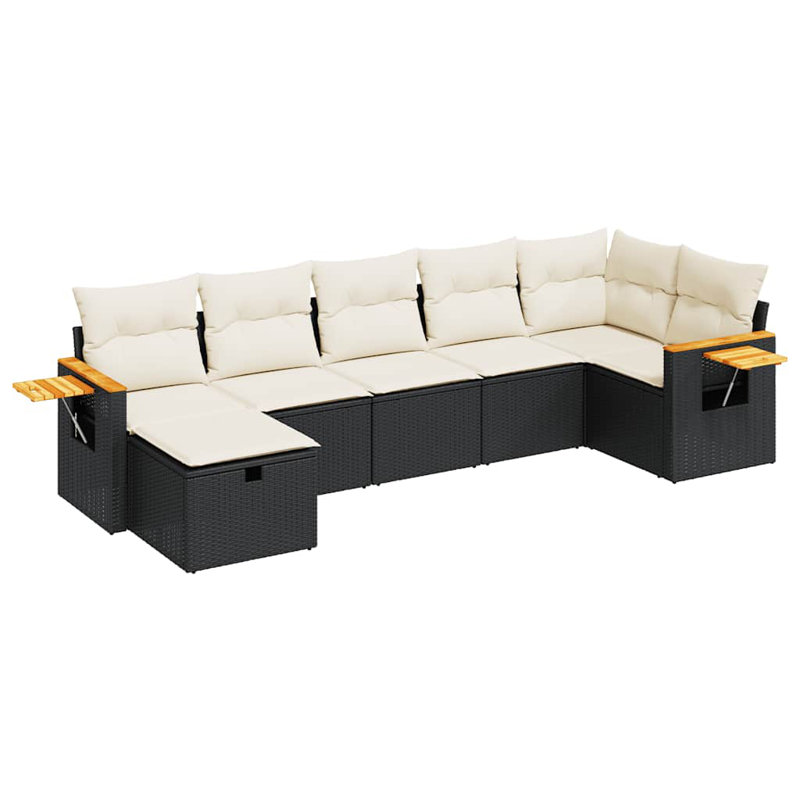 Vidaxl Garden Sofa Set Black