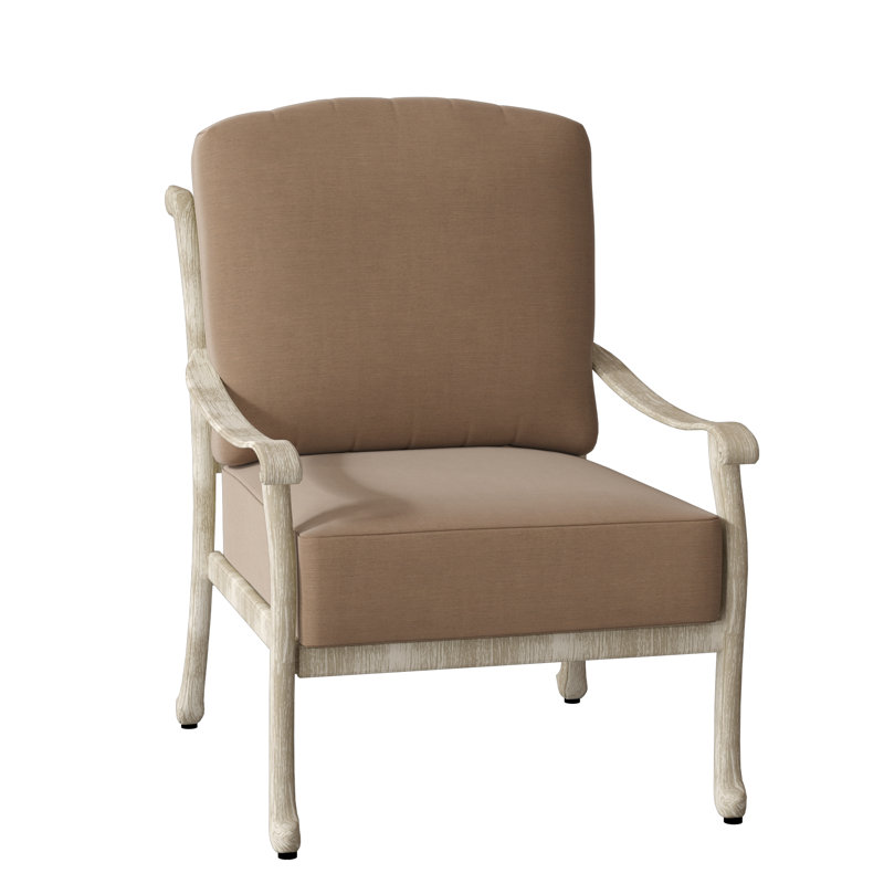 Casa Outdoor Lounge Chair, Weathered White, Canvas Spa Sunbrella® Canvas