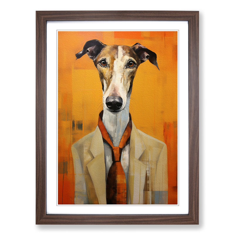Greyhound Modern - Framed Print